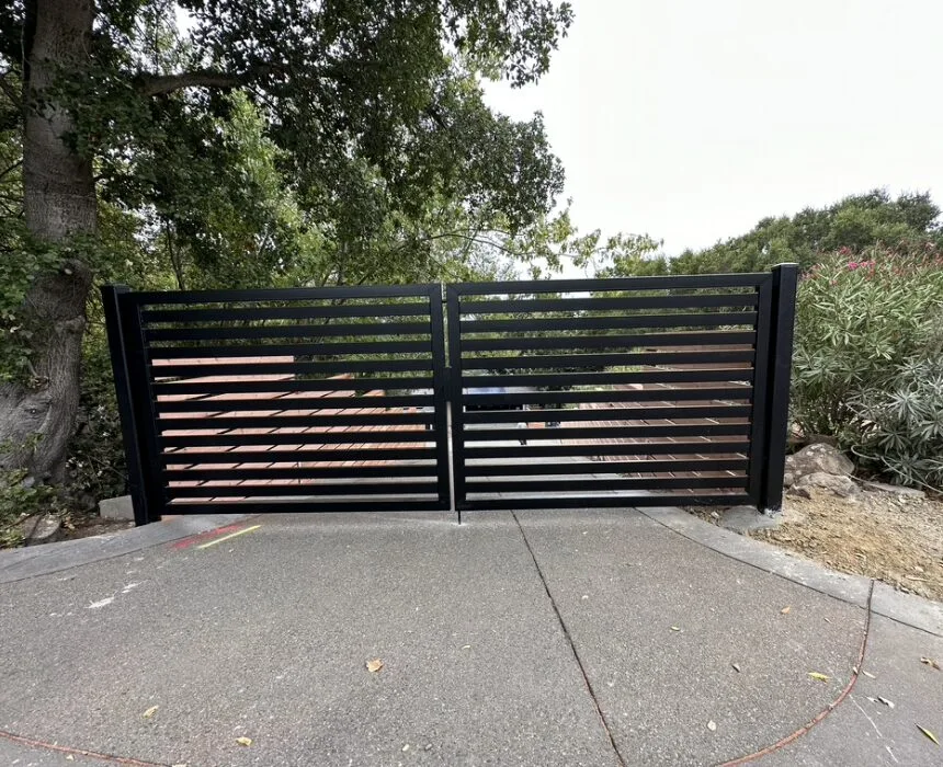 Protective Coating Applied To Iron Fence