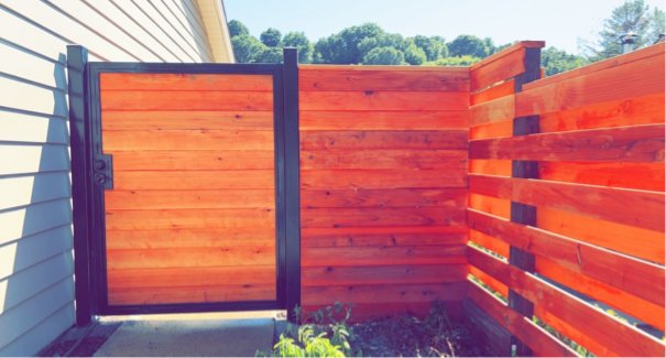 Wooden And Steel Gates For Front Yard