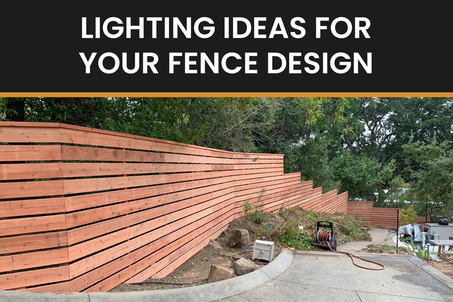 outdoor fence lighting wired