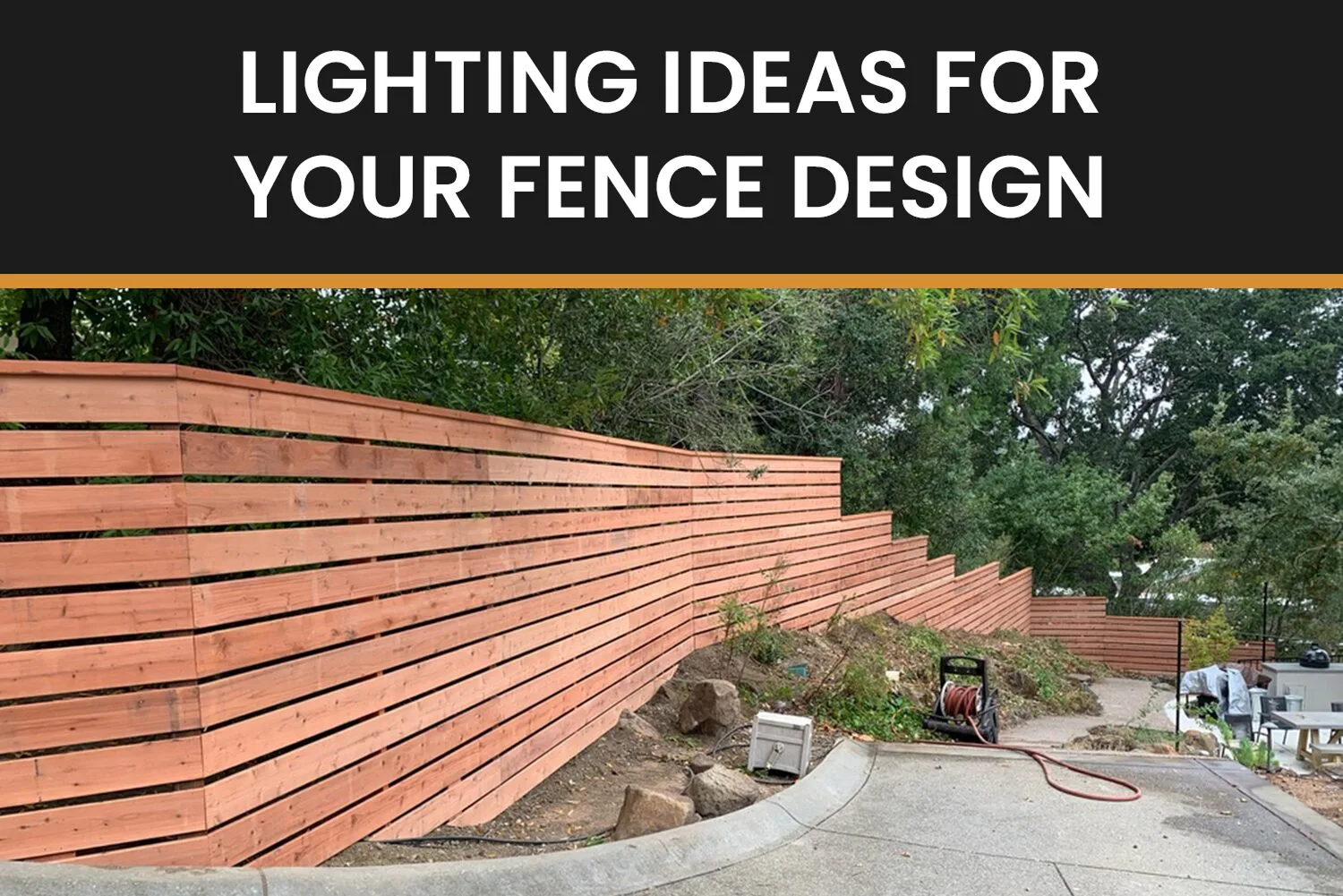 outdoor fence lighting wired