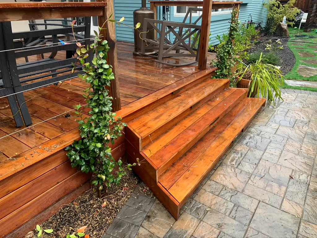 Custom wood deck built by FCR Fence & Deck Richmond CA