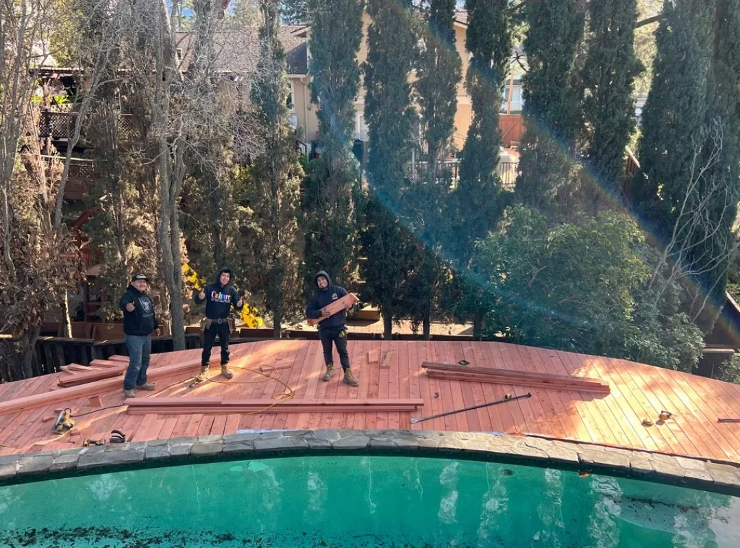 Composite Pool Deck By FCR Fence & Deck